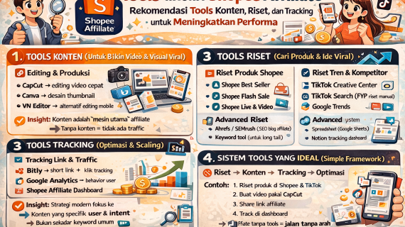 Tools untuk Shopee Affiliate: Rekomendasi Tools Konten, Riset, dan Tracking untuk Meningkatkan Performa