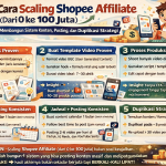 Cara Scaling Shopee Affiliate (Dari 0 ke 100 Juta): Membangun Sistem Konten, Posting, dan Duplikasi Strategi